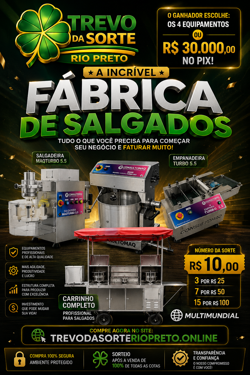 🚀 A INCRÍVEL FÁBRICA DE SALGADOS 🔥 GANHE UM NEGÓCIO COMPLETO OU R$ 30 MIL NO PIX!