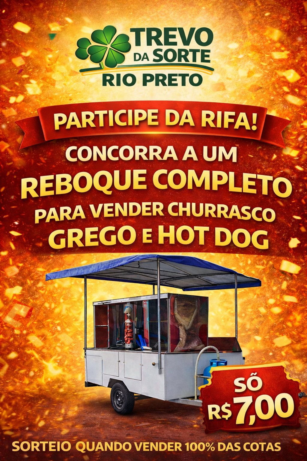  REBOQUE PARA A VENDA DE CHURRASCO GREGO E HOT DOGS  OU R$ 15.000 NO PIX!!!